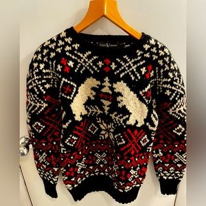 Ralph Lauren men’s 100% wool hand knit sweater